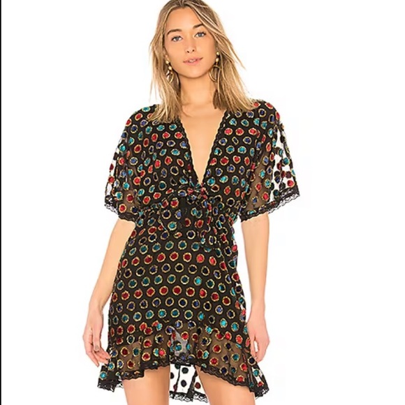 NWT House of Harlow 1960 x REVOLVE Cruz Dress in Noir Size Small - Picture 1 of 11